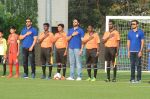 John, Ranbir, Abhishek Bachchan at the launch of Reliance Foundations Jio Gardens and organises Young Champs Football match on 27th May 2015